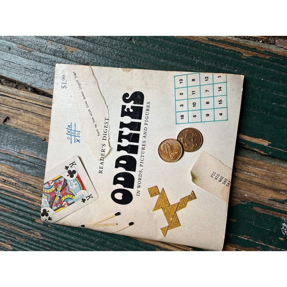 Vintage 1978 Readers Digest Oddities Puzzles Words Pictures Figures Booklet